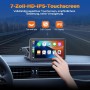 Volam Pantalla para Coche con Carplay Android Auto Inalámbrica,7 Pulgadas Pantalla Táctil, Enlace Espejo, Navegación, Siri,