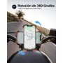 Glangeh Soporte Movil Bicicleta Universal, 360° Rotación Soporte Movil Moto para Manillar, Anti Vibración y Cierre Seguro