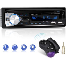 Autoradio Bluetooth, CENXINY FM Radio para Coche Bluetooth 5.0 Llamadas Manos Libres Control Remoto Radio stéreo de Coche con