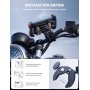 Lamicall Soporte Móvil Moto Antivibración - [con Doble Amortiguador] 360°Rotación, 1S Liberación con un Botón, Soporte Teléfono