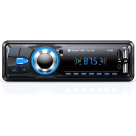 Radio Coche Bluetooth 5.0 Manos Libres, Chismos Autoradio Coche Bluetooth Pantalla1 DIN FM Radio soporta MP3/AUX/Control