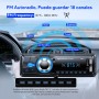 Radio Coche Bluetooth 5.0 Manos Libres, Chismos Autoradio Coche Bluetooth Pantalla1 DIN FM Radio soporta MP3/AUX/Control