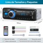 Radio Coche Bluetooth 5.0 Manos Libres, Chismos Autoradio Coche Bluetooth Pantalla1 DIN FM Radio soporta MP3/AUX/Control