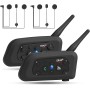 EJEAS V6 Pro+ Intercomunicador Casco Moto Mejorado, Sistema de Comunicación de Intercom de Casco de Motocicleta Bluetooth 5.1,