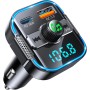 Glangeh 2024 Transmisor FM Bluetooth Coche 5.3PD 36W + QC 18W, 2 en 1 Micrófonos DualesReceptor Bluetooth y Cargador Rápido, Kit