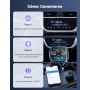 Glangeh 2024 Transmisor FM Bluetooth Coche 5.3PD 36W + QC 18W, 2 en 1 Micrófonos DualesReceptor Bluetooth y Cargador Rápido, Kit