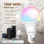 ANTELA Bombilla Inteligente LED E27 Wifi 9W Compatible Con Google Home/Alexa, Bombilla RGB(2700K-6500K) Luces Colores Regulable,