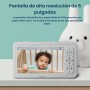 Babysense HD S2 Babyphone Camera, Monitor de vídeo para bebé con cámara y audio de 5" HD 720p, sin wifi, Luz nocturna ajustable,