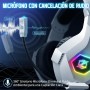 Cascos Gaming, Auriculares Gaming con Micrófono Rotatorio, Luz RGB, Premium Stereo, Orejeras Ligero Cómodo, para PS4 PS5 Xbox PC