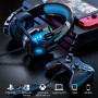 Ozeino Cascos Gaming, Auriculares Gaming para Ps4 Ps5 PC Xboxone Switch, 3D Estéreo Sonido, Cascos con Microfono Cancelación de