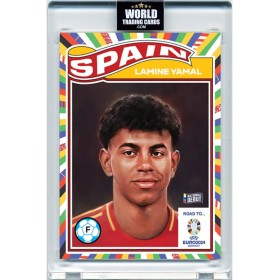 World Trading Cards,Lamine Yamal,Topps Living Set Euro 2024 España 004,Rookie,Cartas de Futbol,Cromos Soccer,Estuche