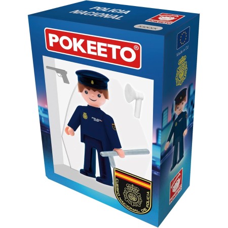 MINIX POKEETO, Figura Policia Nacional Hombre, Coleccionables de 8 cm para Exhibición, Idea de Regalo para Niños Y Adultos,