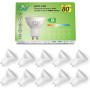 GY 12 bombillas LED GU10, 8W equivalentes a 80W, blanco neutro 4000K, 800 lúmenes, larga duración, bajo consumo, aptas para