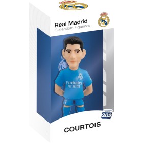 MINIX Collectible Figurines MN18369 Figura de Courtois, Real Madrid, Coleccionables de 12 cm para Exhibición, Idea de Regalo