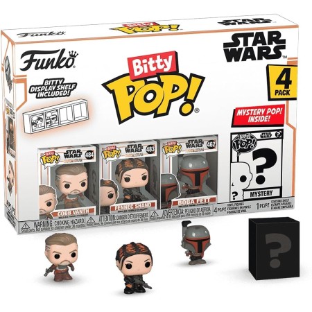 Funko Bitty Pop!: Mandalorian - Cobb Vanth ™, Bitty Pop! Fennec Shand ™, Bitty Pop! Boba Fett ™, ¡y un Misterio Bitty Pop!