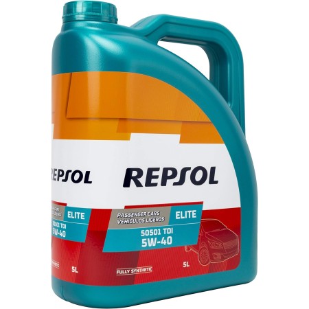 REPSOL aceite lubricante sintético para coche ELITE 50501 5W-40 5L