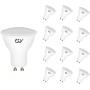 GY 12 bombillas LED GU10, 8W equivalentes a 80W, blanco neutro 4000K, 800 lúmenes, larga duración, bajo consumo, aptas para