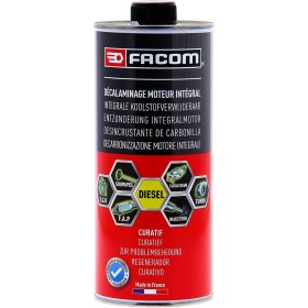 FACOM Limpiador completo para motores Diésel, Desincrustante inyectores, turbo, valvula EGR, CURATIVO, 1L