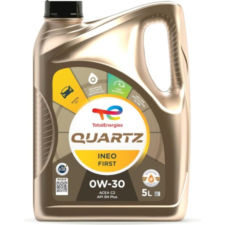 TotalEnergies Quartz INEO First 0W30 - Aceite de Motor Low SAPS, tecnología de Resistencia a la Edad, fórmula de Ahorro de