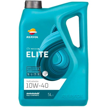 REPSOL aceite lubricante con base sintética para coche ELITE MULTIVÁLVULAS 10W-40 5L