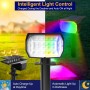 btfarm Luces Solares LED Exterior Jardin [8 Paquete/72LED], Focos LED Exterior Solares Potente Impermeable IP65 Lampara Luz