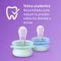 Philips Avent Ultra Start, chupetes anatómicos diseñados para recién nacidos de 0 a 2 meses, tetina simétrica de silicona, sin