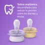 Philips Avent Ultra Start, chupetes anatómicos diseñados para recién nacidos de 0 a 2 meses, tetina simétrica de silicona, sin