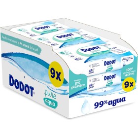 Dodot Toallitas Pure Aqua Para Bebé 9 Paquetes De 48 Unidades 432 Toallitas, Ayuda a restaurar el pH natural de la piel, 99%