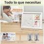 PewinGo- Kit de Marco Para Manos y Huellas de bebé para niño y niña - marcos de arcilla y madera - No se agrieta al secar