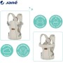 Jané Dual, Mochila Portabebé Ergonómica,desde Nacimiento hasta 15 kg, 3 Posiciones, Transpirable y Acolchado, Gris, Shadow