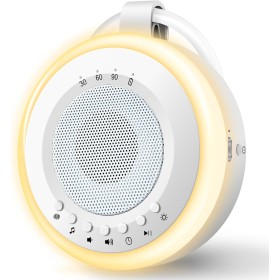 Máquina de Ruido Blanco para Dormir Bebé: Easy@Home Aparato de 20 Sonidos Relajantes con Luz Nocturna Ajustable &