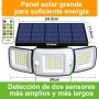 intelamp Focos Exterior Solares, 6000mAh Doble Sensor 270°Iluminación Sensor de Movimiento, 6500K, IP65 Luz Solar Exterior