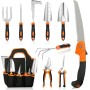 MQHUAYU Kit Jardineria, 10 Piezas de Alta Resistencia Juego de Herramientas de Jardinería, Set Jardineria para Jardinería,