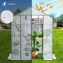 VOUNOT Invernadero de Jardín 143x73x195 cm Vivero Casero Plantas Cultivo con Puerta Enrollable y Ventana, Invernadero Huerto