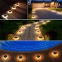 YiLaie Luces Deck Solares Exterior,Lámpara Solar Jardin 24 LED 360°Iluminación IP68 Impermeable Auto ON/OFF Luz Solar suelo para