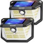 TECKNET Luz Solar Exterior, 236 LED/300° Iluminación (Ilumina 35㎡) Brillo Alto Luces Solares con Sensor de Movimiento, 3 Modes