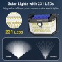 TECKNET Luz Solar Exterior, 236 LED/300° Iluminación (Ilumina 35㎡) Brillo Alto Luces Solares con Sensor de Movimiento, 3 Modes