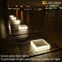 Lacasa Luces Solares Jardin, 4 Pack 30LM LED Lámpara Solar Exterior IP68 Impermeable Luz Solar del Piso Auto ON/OFF Lámparas