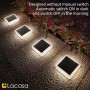 Lacasa Luces Solares Jardin, 4 Pack 30LM LED Lámpara Solar Exterior IP68 Impermeable Luz Solar del Piso Auto ON/OFF Lámparas