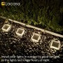 Lacasa Luces Solares Jardin, 4 Pack 30LM LED Lámpara Solar Exterior IP68 Impermeable Luz Solar del Piso Auto ON/OFF Lámparas