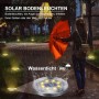 Qedertek Luz Solar Jardin 8 LED 8 Pack de Tierra, Lampara Exterior IP65 Impermeable Blanco Cálido para Césped, Patio, Camino,