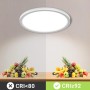 LQWELL® Lámpara de Techo LED Lámpara de Techo, IP44 Lámpara de Baño Impermeable Redonda Plana 18W 6000K 1600LM Delgada para Sala