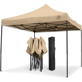 All Seasons Gazebos 3x3m Totalmente Impermeable Pop up Gazebo - Beige