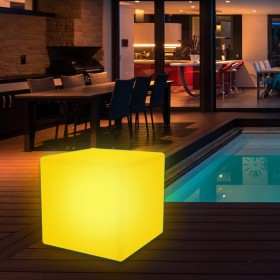 wuuhoo® LED luz de cubo Kubi con 16 colores 30-50cm, cubo LED resistente a la intemperie y regulable con mando a distancia,