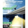 LOTMOS 2 Paquete Luz Solar Exterior Jardin, 342LED/Mando a Distancia Focos Led Exterior Solares Sensor De Movimiento, IP65