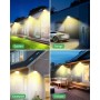 LOTMOS 2 Paquete Luz Solar Exterior Jardin, 342LED/Mando a Distancia Focos Led Exterior Solares Sensor De Movimiento, IP65