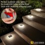 Lacasa Luces Solares Jardin, 4 Pack 30LM LED Lámpara Solar Exterior IP68 Impermeable Luz Solar del Piso Auto ON/OFF Lámparas