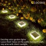 Lacasa Luces Solares Jardin, 4 Pack 30LM LED Lámpara Solar Exterior IP68 Impermeable Luz Solar del Piso Auto ON/OFF Lámparas