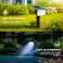 LOTMOS [72 LED/3 Piezas Luces Solares Exterior Jardin Impermeable IP67 Focos, Lampara para