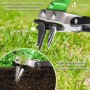 VOUNOT Extractor de Malezas de Jardín con Garras de Acero Inoxidable y Pedal Alta Resistencia, Herramienta Deshierbe Manual